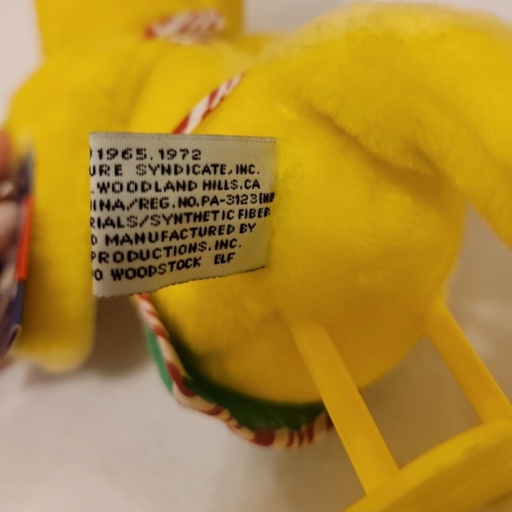 Vintage 1972 Applause Christmas Plush Woodstock Elf Santa's Helper - Picture 5 of 10